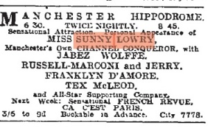 Ad in The Manchester Guardian, 9 September 1933
